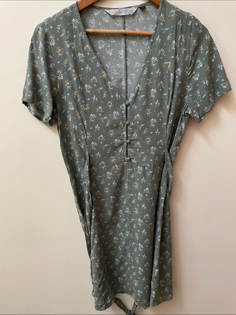 Simons Twik Floral Print tie-back Mini Dress